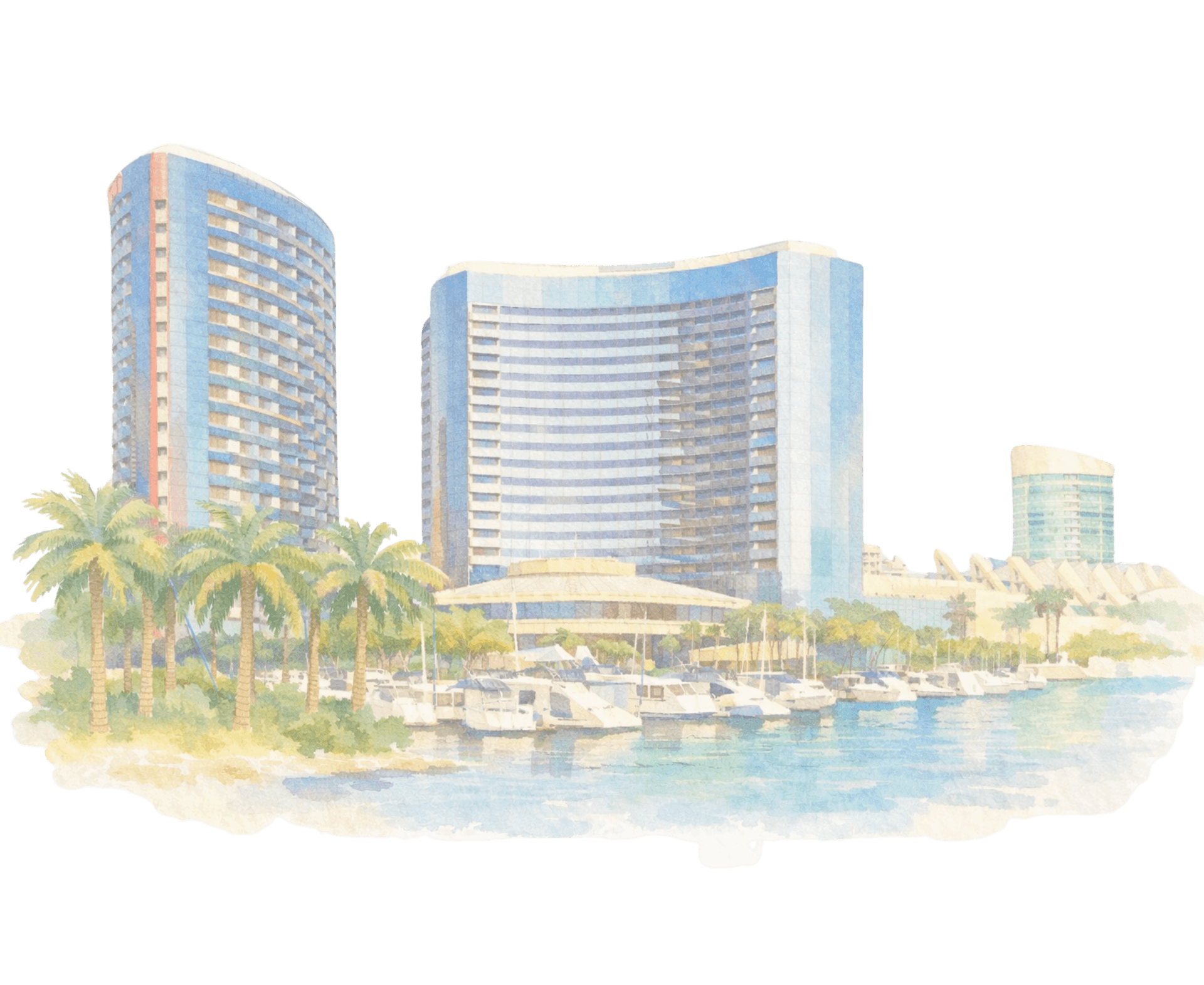 Marriott Marquis San Diego Marina illustration